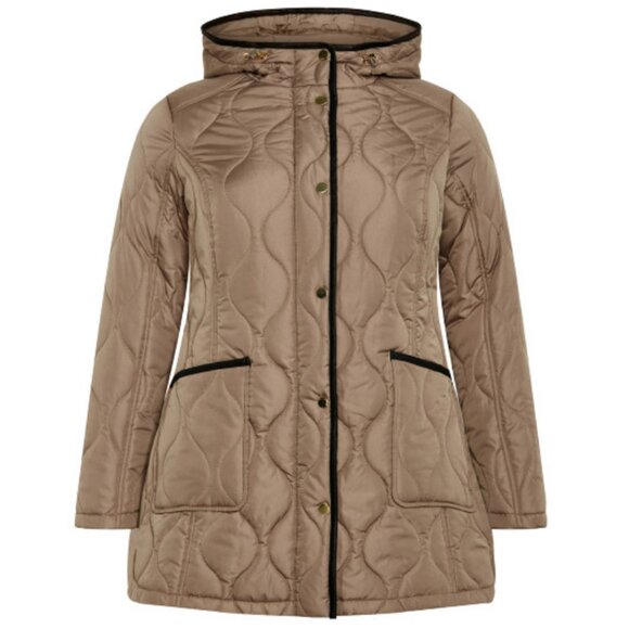 NWT City Chic EVANS 18/20 Plus Size Quilted Contrast Trim Coat - Picture 6 of 12